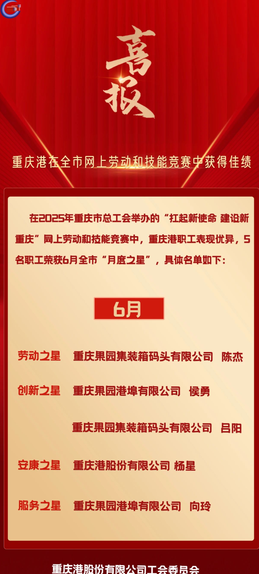 喜报！黑料网
在全市6月网上劳动和技能竞赛中获得佳绩